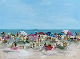 Kolorowy dzień na plaży