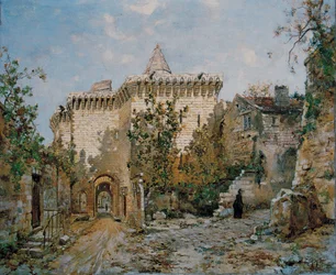 Brama do zamku Loches. 1888 (olej na płótnie)