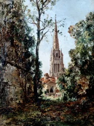 Widok z parku Barou rano, 1889.