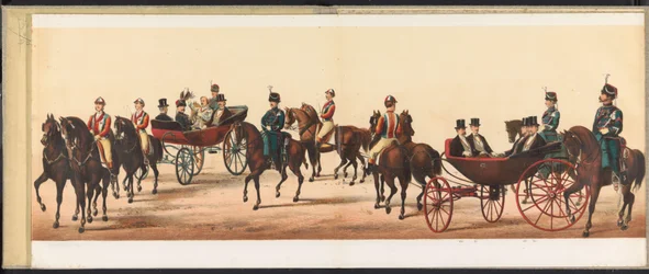Parada w Haarlemie, 1872 (tablica 8) Procesja w Haarlemie 1 kwietnia 1872 r. (tytuł serii na obiekcie)