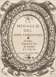 Tabliczka tytułowa: Medale Florentine Doni, ca. 1548.