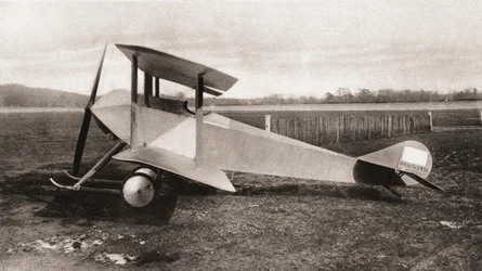 Sopwith Tabloid, jednomiejscowy dwupłatowy traktor zwiadowczy używany podczas I wojny światowej, z The Illustrated War News, 1915