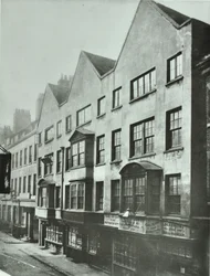 Fetter Lane, tyły Barnards Inn, City of London, 1879