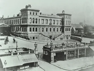 Wielki Terminus Wschodni w Bishopsgate: na zewnątrz, 1862