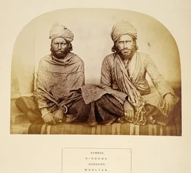 Kumbos, Hindoos, Googaira, Mooltan, z The People of India, J. Forbes Watson, opublikowane 1868 (druk albumowy)