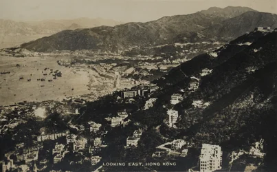 Patrząc na wschód, Hongkong, z albumu fotografii związanych ze służbą Pte H. Chicka, 1940