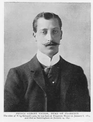 Książę Albert Victor, książę Clarence i Avondale (1864-92) (zdjęcie czarno-białe)