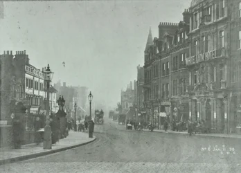 Putney Bridge: droga dojazdowa z Putney High Street, 1898