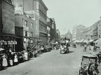 Shoreditch High Street: patrząc na północ, 1896