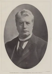 Pierwszy premier Wspólnoty Australijskiej, szanowny Edmund Barton, QC