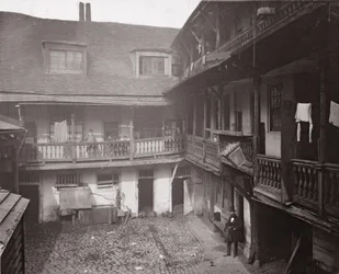 The Oxford Arms w Warwick Lane, 1875, z Historic London Buildings autorstwa Alfreda i Johna Bool (f.1850-1900) i Henry