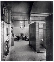 Prywatne kabiny i poczekalnia w Bramley Baths, Leeds