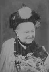 Jubileuszowy portret królowej Wiktorii (1819-1901) Śmiech, 21 czerwca 1887 (zdjęcie w sepii)