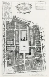Mapa parafii St Pauls Covent Garden zaczerpnięta z ostatniego przeglądu