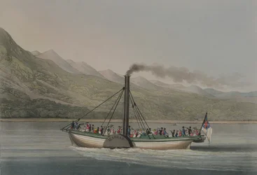 Podróż w górę Loch Lomond, rytowany przez G. Hunta, ok. 1830 (kolor grawerowany)
