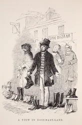 A View in Rosemary-Lane, ilustracja z London Labour and London Poor autorstwa Henry