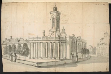 Budynek w Northampton, z „Historii Northamptonshire” Johna Bridgesa