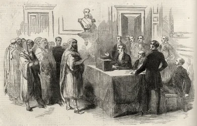 Abd-El-Kader Głosowanie na Cesarstwo Francuskie – ilustracja do The Illustrated London News, 4 grudnia 1852.