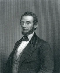 Abraham Lincoln, grawerowane przez H. C. Baldinga, XIX w.