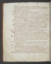 Dodaj MS 16974 f.112v Euzebiusz z Cezarei, Chronicon, z dodatkami ze św. Hieronima, Prospera z Akwitanii, Mariusza z Avenches i anonimowego autora (welum)