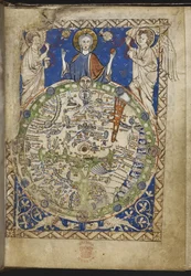 Dodaj MS 28681 f.9 Psałterz z dodatkowymi hymnami i modlitwami oraz średniowieczną mapą świata (