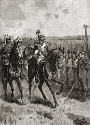 Aleksander II Rosyjski dokonuje przeglądu swojej armii w Sewastopolu podczas wojny krymskiej