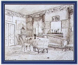Wnętrze salonu English Regency, Londyn