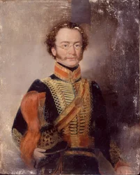 Niezidentyfikowany oficer Pułku Artylerii Konnej Bombaju, ok. 1840 r.