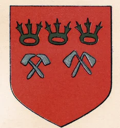 Ramiona masonów z Kolonii, z Historii masonerii, tom II, wydanej przez Thomasa C. Jacka, Londyn, 1883