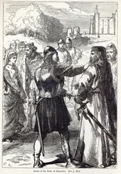 Aresztowanie księcia Gloucester, ilustracja z „Ilustrowanej historii Anglii Cassella”