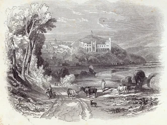 Zamek i miasto Arundel, z „The Illustrated London News”, 20 września 1845 (rycina)