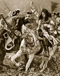 Bitwa pod Malplaquet, 11 września 1709: Kawaler St. George ranny podczas wojny o sukcesję hiszpańską;