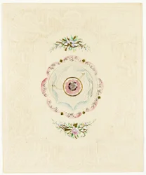 Be Thine, ok. 1830 (kolorowy nadruk walentynkowy z koronkową obwódką)