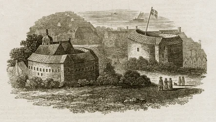 Bear Garden and Globe Theatre, Southwark, Londyn, ok. 1600 (rycina)