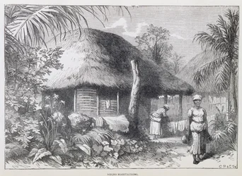 Black Habitations, z „Santo Domingo Past and Present” Samuela Hazarda, wyd. w 1873 (rycina)