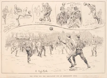 Blackburn Rovers kontra Nottingham County, z The Illustrated Sporting and Dramatic News, 23 marca 1891 r
