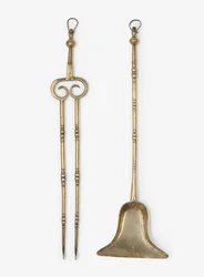 Szczypce i łopata mosiężne, ok. 1650-99 (mosiądz)
