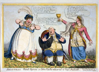 Bravuras, Rival Syrens czy próba Johna Bulla kpt. Macheatha, wyd. 1807 (grawerowanie ręcznie kolorowane)