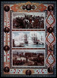 Brytyjskie zwycięstwa na lądzie i morzu (wojna burska, Krym itd.), przednia okładka Illustrated London News