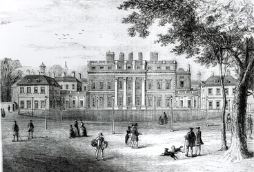 Buckingham House w 1775, z „Starego i Nowego Londynu: Tom 4”, ok. 1878