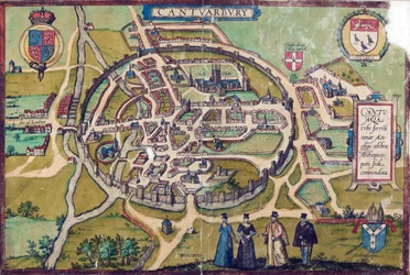 CCA-PRINDRAW/3/A/1 Mapa Canterbury, c1588