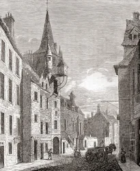 Więzienie Canongate, Edynburg, Szkocja, ze Starej Anglii: A Pictorial Museum, wyd. 1847