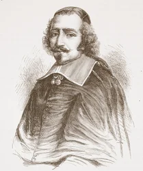 Kardynał Mazarin (z portretu w Galerii Wersalskiej), ilustracja z Historii protestantyzmu Jamesa Aitkena Wylie (1808-1890), wyd. 1878