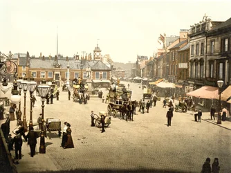 Carlisle Market Place (zdjęcie ręcznie kolorowane)