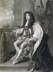 Karol II (1630-85), ryty przez Charlesa Turnera (1773-1857)