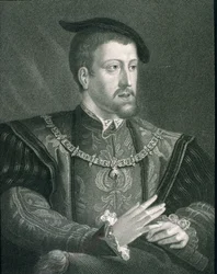 Karol V (1500-58) Cesarz i król Hiszpanii, z „Galerii Portretów”, opublikowana w 1833 r.