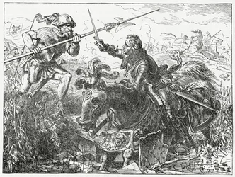 Karol Śmiały, książę Burgundii, w bitwie pod Nancy, 5 stycznia 1477, 1882