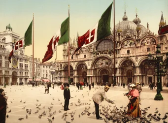 Kościół San Marco, Wenecja (zdjęcie ręcznie kolorowane)