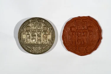 Pieczęć okrągła z herbem New College (srebrna)