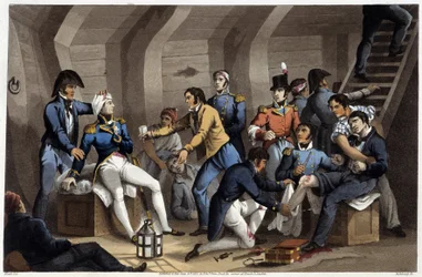 Kokpit w dziele „Historyczne, wojskowe i morskie anegdoty oraz wydarzenia, które rozegrały się przy broni Wielkiej Brytanii i jej sojuszników, kończące się pod Waterloo” Edwarda Orme